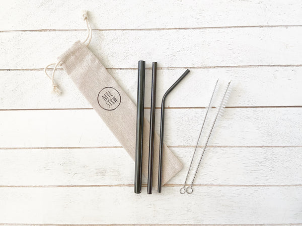 The Bundle: 3 Metal Straws (Smoothie + Straight + Bent)