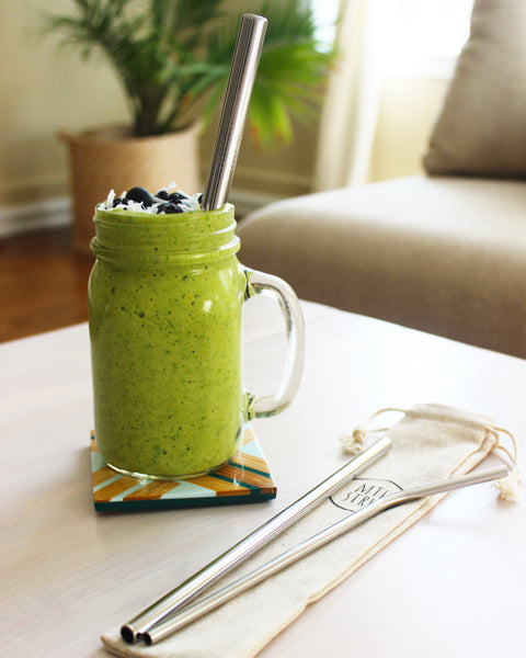 The Bundle: 3 Metal Straws (Smoothie + Straight + Bent)