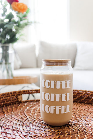 Retro COFFEE Glass Cup