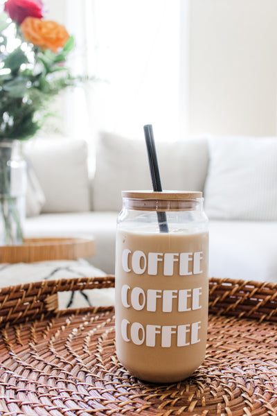 Retro COFFEE Glass Cup