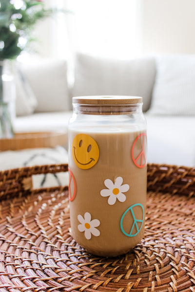 Retro Glass Cup - 70's Vibes