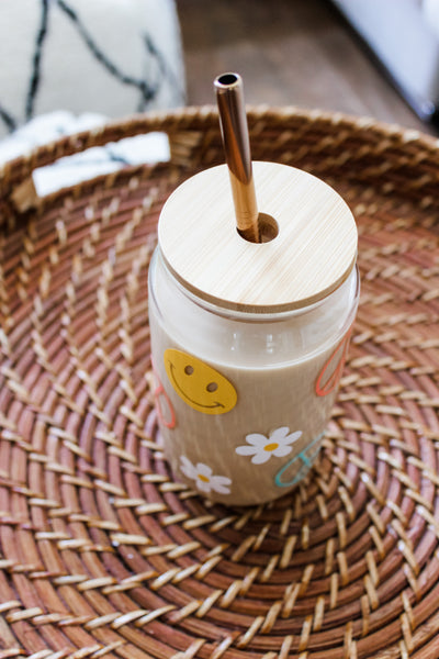 Retro Glass Cup - 70's Vibes
