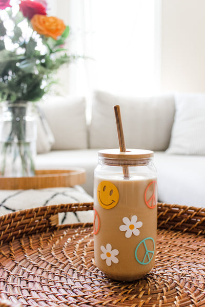 Retro Glass Cup - 70's Vibes