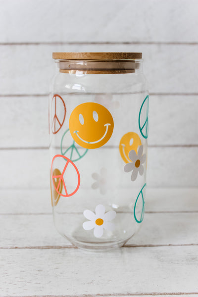 Retro Glass Cup - 70's Vibes