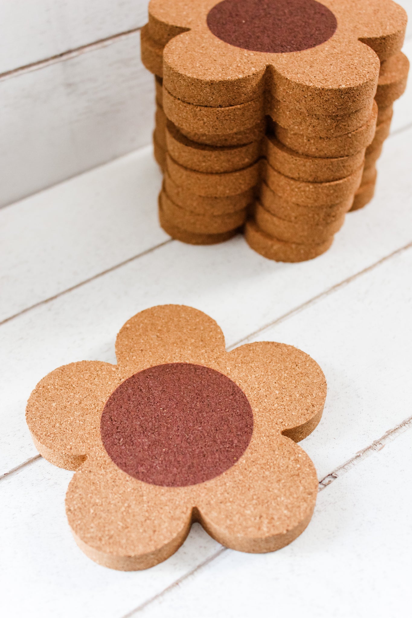 Flower Coaster - Natural Cork