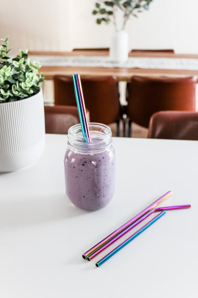 The Mega Bundle: 4 Metal Straws (Smoothie + Straight + Bent + Cocktail)