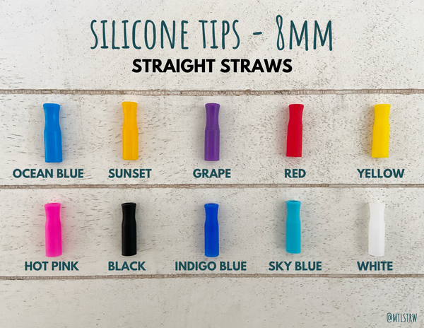 Silicone Straw Tip - Straight (8mm)