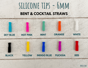 Silicone Straw Tip - Bent & Cocktail (6mm) - MTL STRW