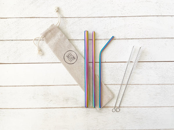 The Bundle: 3 Metal Straws (Smoothie + Straight + Bent) - MTL STRW