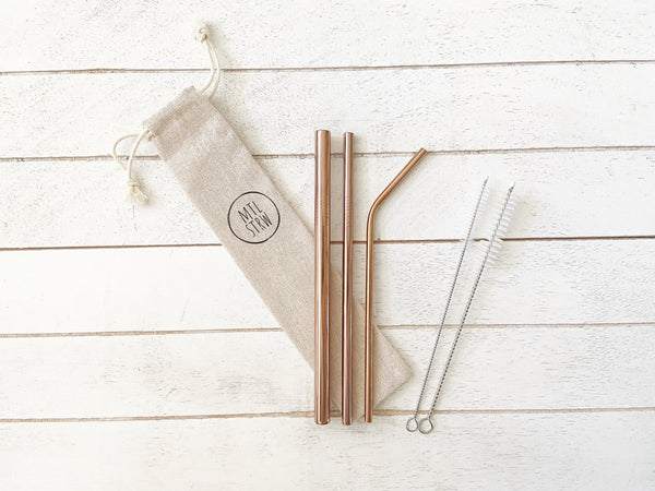 The Bundle: 3 Metal Straws (Smoothie + Straight + Bent) - MTL STRW