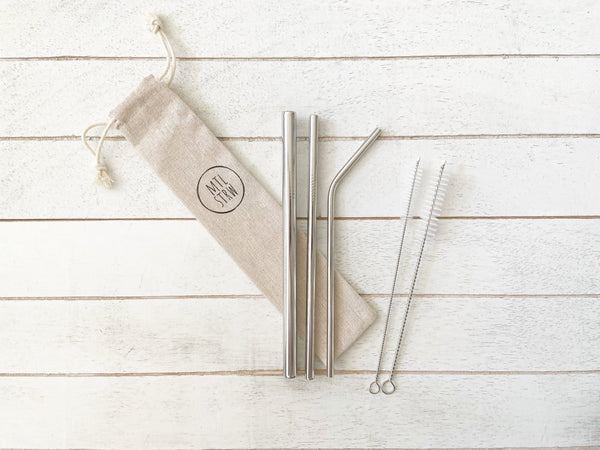 The Bundle: 3 Metal Straws (Smoothie + Straight + Bent) - MTL STRW
