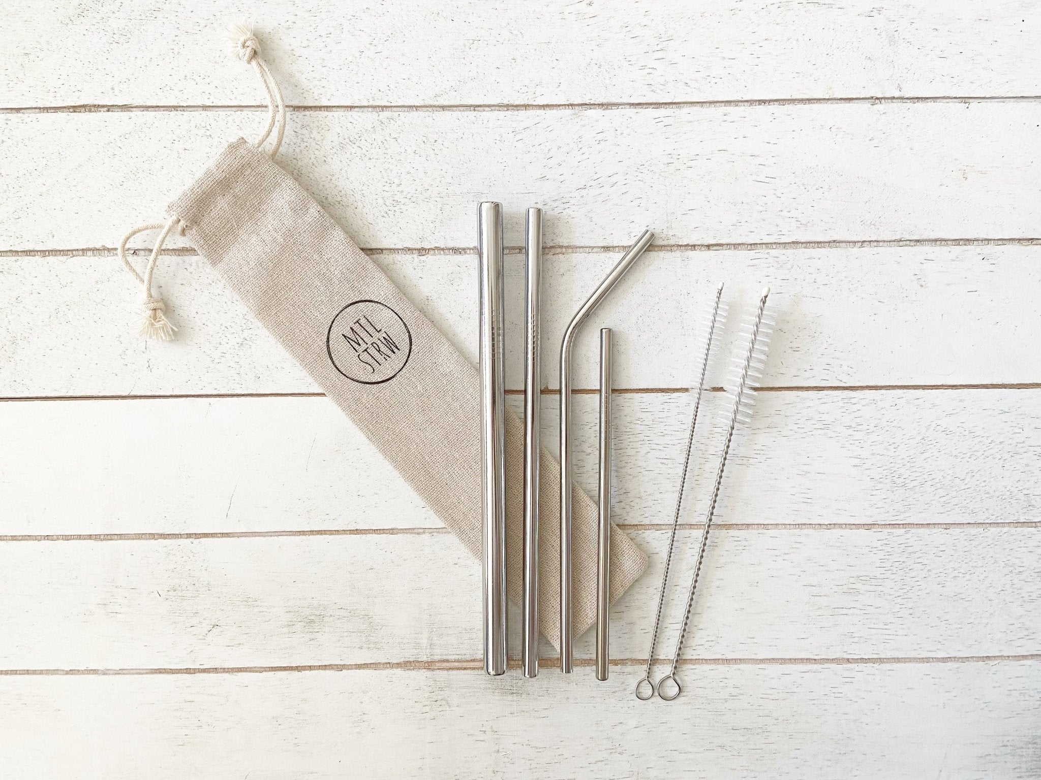 The Mega Bundle: 4 Metal Straws (Smoothie + Straight + Bent + Cocktail) - MTL STRW